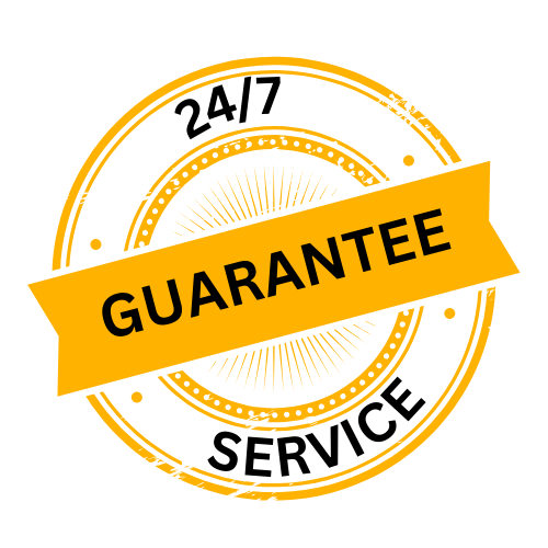 24/7 guarantee service badge for travel safety